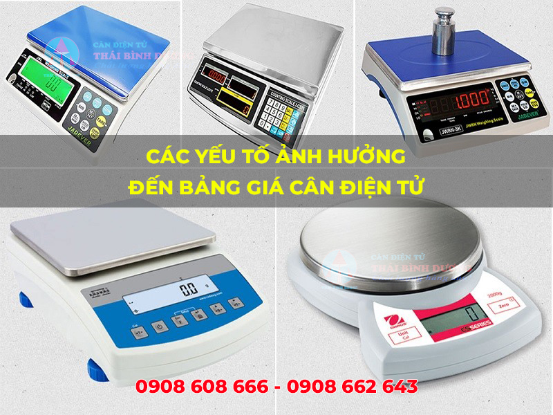 các yếu tố ảnh hướng đến bảng giá cân điện tử